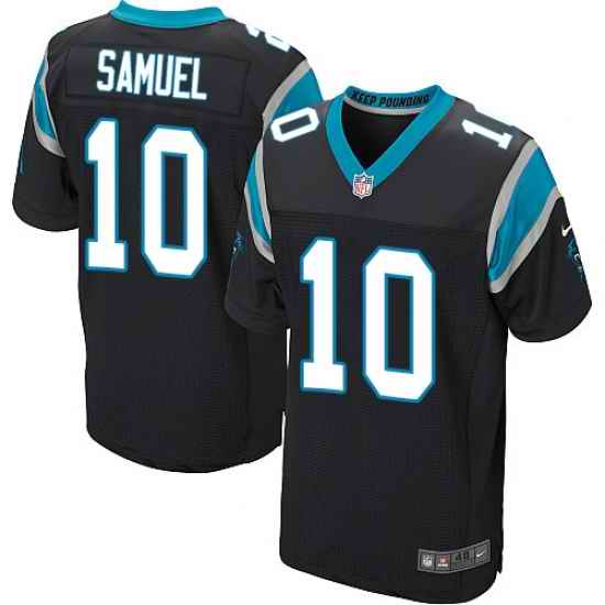 Nike Panthers #10 Curtis Samuel Black Team Color Mens Stitched NFL Elite Jersey